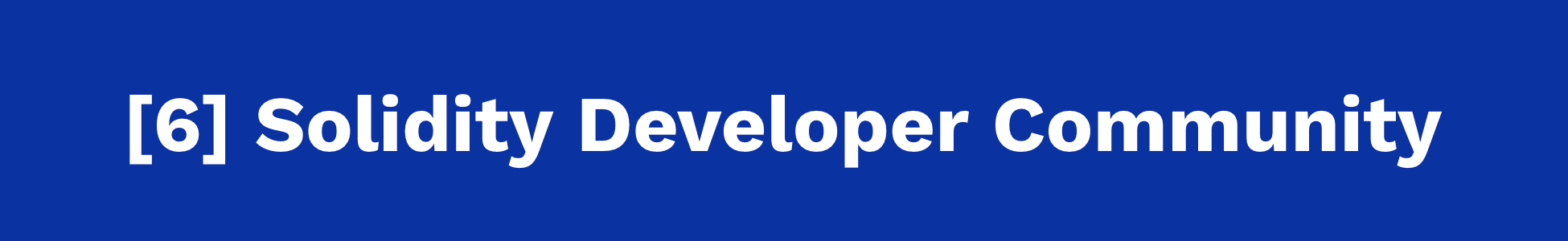 Solidity Developer Community Header
